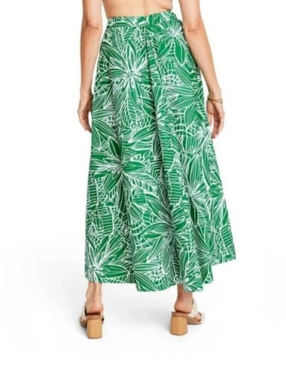 Tabitha Brown X Target Linear Floral Print Maxi Skirt XL NEW